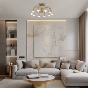Люстра на штанге Eurosvet Ragno 90031/10 LED золото в Урае - uray.ok-mebel.com | фото 4