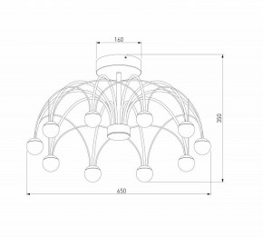 Люстра на штанге Eurosvet Ragno 90035/10 LED черный в Урае - uray.ok-mebel.com | фото 4