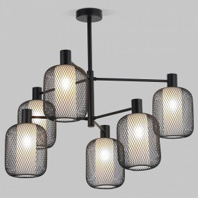 Люстра на штанге Eurosvet Voile 30191/6 черный в Урае - uray.ok-mebel.com | фото