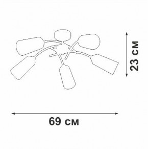 Люстра на штанге Vitaluce V2850 V2850-1/5PL в Урае - uray.ok-mebel.com | фото 5