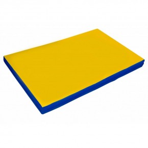 Мат гимнастический 2х1х0,05м цв. синий-желтый в Урае - uray.ok-mebel.com | фото