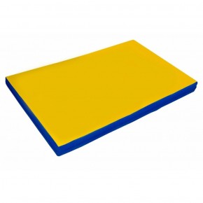 Мат гимнастический 2х1х0,08м цв. синий-желтый в Урае - uray.ok-mebel.com | фото