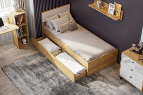 МИЛАН Детская (Дуб Золотой/Белый матовый) в Урае - uray.ok-mebel.com | фото 2