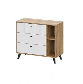 МИЛАН Комод 3 ящика (Белый матовый) в Урае - uray.ok-mebel.com | фото