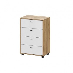 МИЛАН Комод 4 ящика (Белый матовый) в Урае - uray.ok-mebel.com | фото