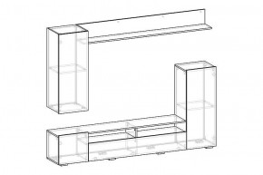 МИЯ Гостиная (дуб сонома/белый глянец) в Урае - uray.ok-mebel.com | фото 2