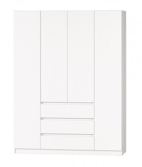 МС "Хилтон" Шкаф №1 1600 (Белый текстурный) в Урае - uray.ok-mebel.com | фото 2