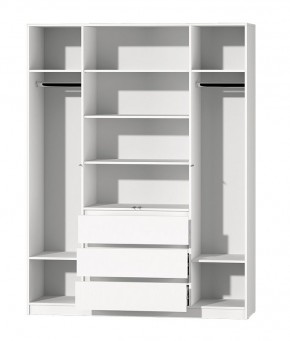 МС "Хилтон" Шкаф №1 1600 (Белый текстурный) в Урае - uray.ok-mebel.com | фото 3