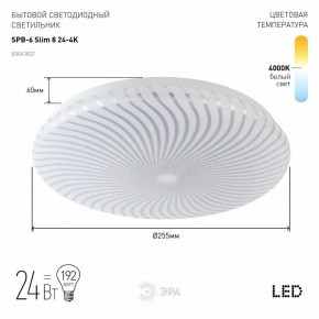 Накладной светильник Эра Slim SPB-6 Slim 8 24-4K в Урае - uray.ok-mebel.com | фото 2