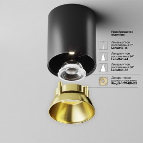 Накладной светильник Maytoni Alfa LED C064CL-12W4K-RD-B в Урае - uray.ok-mebel.com | фото 3