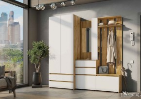 НЕКСТ 1 Вешалка с зеркалом + Шкаф 2-х ств. с ящиками в Урае - uray.ok-mebel.com | фото