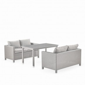 Обеденный комплект плетеной мебели с диванами T256C/S59C-W85 Latte в Урае - uray.ok-mebel.com | фото