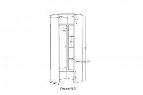 ОЛЬГА 9.2 Шкаф угловой с зеркалом в Урае - uray.ok-mebel.com | фото 2
