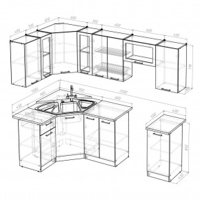 ОЛЬГА Кухонный гарнитур Оптима 1 (1300*2500 мм) в Урае - uray.ok-mebel.com | фото 2