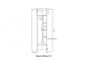 ОЛЬГА-МИЛК 9.1 Шкаф угловой без зеркала в Урае - uray.ok-mebel.com | фото 2