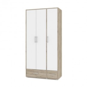 ОЛИВИЯ О32 Шкаф 3-х дверный (дуб серый/белый) в Урае - uray.ok-mebel.com | фото