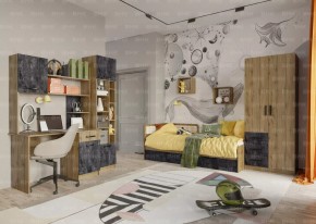 Подростковая Хогвартс (Дуб Вотан/Обсидиан) в Урае - uray.ok-mebel.com | фото 10