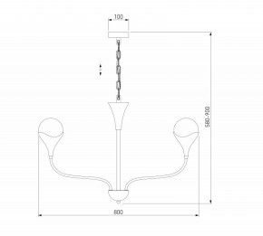 Подвесная люстра Eurosvet Calyx 60169/6 никель в Урае - uray.ok-mebel.com | фото 3