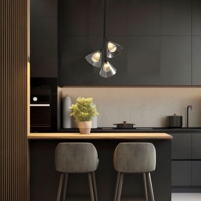 Подвесная люстра Eurosvet Enigma 70161/3 черный в Урае - uray.ok-mebel.com | фото 3