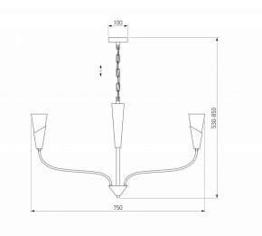 Подвесная люстра Eurosvet Rhyton 60167/6 латунь в Урае - uray.ok-mebel.com | фото 5