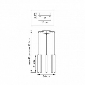 Подвесная люстра Lightstar Tubo L5T747247 в Урае - uray.ok-mebel.com | фото 3