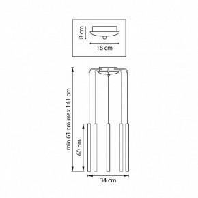 Подвесная люстра Lightstar Tubo L5T747347 в Урае - uray.ok-mebel.com | фото 3