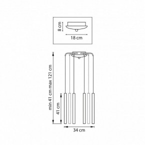 Подвесная люстра Lightstar Tubo L8T747247 в Урае - uray.ok-mebel.com | фото 3