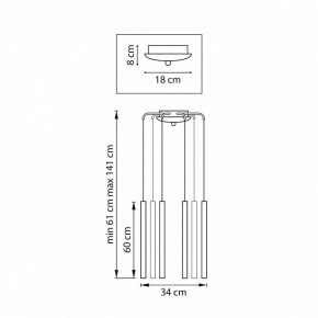 Подвесная люстра Lightstar Tubo L8T747347 в Урае - uray.ok-mebel.com | фото 3