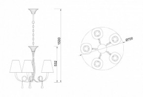 Подвесная люстра Mantra Paola 6206 в Урае - uray.ok-mebel.com | фото 6