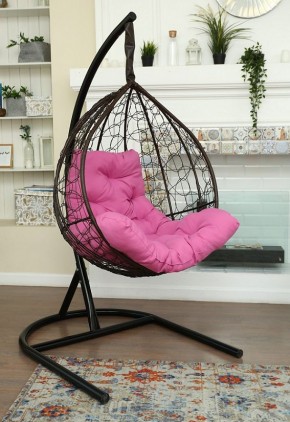 Подвесное кресло-кокон Бароло (коричневый/черный) в Урае - uray.ok-mebel.com | фото
