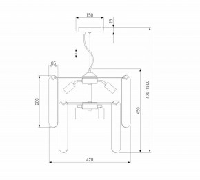 Подвесной светильник Eurosvet Claire 60170/8 золото Smart в Урае - uray.ok-mebel.com | фото 5