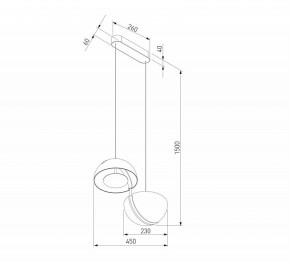 Подвесной светильник Eurosvet Emisfero 50083/2 LED золото в Урае - uray.ok-mebel.com | фото 4