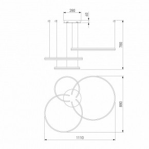 Подвесной светильник Eurosvet Gap 90180/3 золото 160W в Урае - uray.ok-mebel.com | фото 5