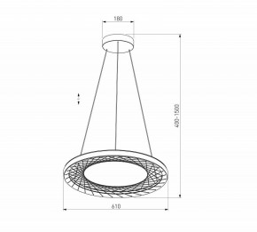 Подвесной светильник Eurosvet Parafe 40024/1 LED серый в Урае - uray.ok-mebel.com | фото 5