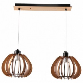 Подвесной светильник Imex MD.9012 MD.9012-2-P-BK+WOOD в Урае - uray.ok-mebel.com | фото