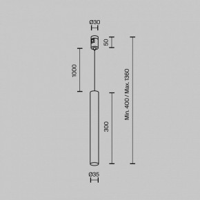 Подвесной светильник Maytoni Focus Led TR155-1-5W3K-B в Урае - uray.ok-mebel.com | фото 5