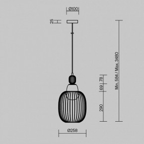 Подвесной светильник Maytoni Levitation MOD376PL-01G1 в Урае - uray.ok-mebel.com | фото 5