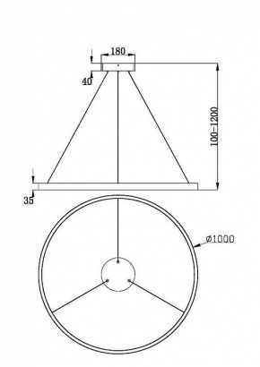 Подвесной светильник Maytoni Rim MOD058PL-L54BK в Урае - uray.ok-mebel.com | фото 4