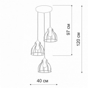 Подвесной светильник Vitaluce V3102 V3102-1/3S в Урае - uray.ok-mebel.com | фото 2