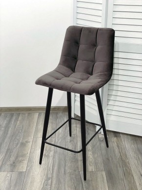 Полубарный стул CHILLI-QB графит #14, велюр / черный каркас (H=66cm) М-City в Урае - uray.ok-mebel.com | фото 2