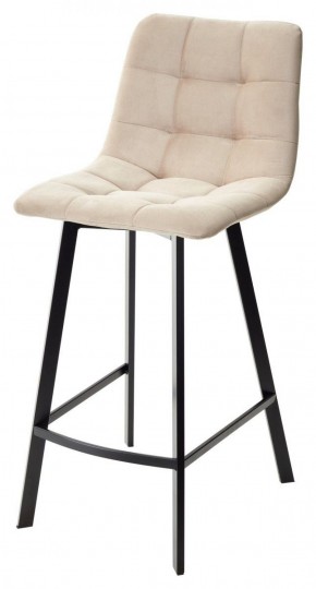 Полубарный стул CHILLI-QB SQUARE бежевый #5, велюр / черный каркас (H=66cm) М-City в Урае - uray.ok-mebel.com | фото 1