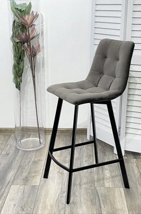 Полубарный стул CHILLI-QB SQUARE графит #14, велюр / черный каркас (H=66cm) М-City в Урае - uray.ok-mebel.com | фото 2