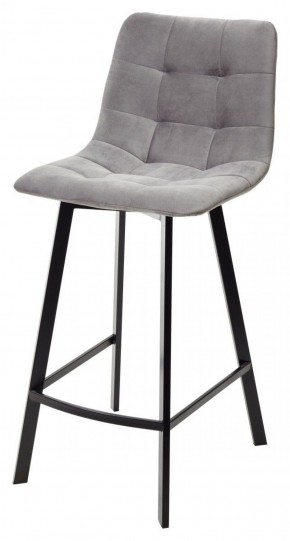Полубарный стул CHILLI-QB SQUARE светло-серый #26, велюр / черный каркас (H=66cm) М-City в Урае - uray.ok-mebel.com | фото