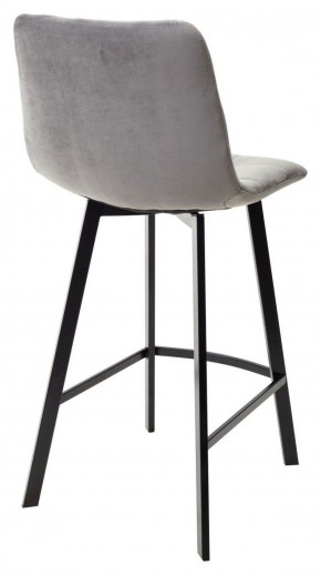 Полубарный стул CHILLI-QB SQUARE светло-серый #26, велюр / черный каркас (H=66cm) М-City в Урае - uray.ok-mebel.com | фото 4