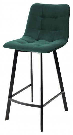 Полубарный стул CHILLI-QB SQUARE зеленый #19, велюр / черный каркас (H=66cm) М-City в Урае - uray.ok-mebel.com | фото
