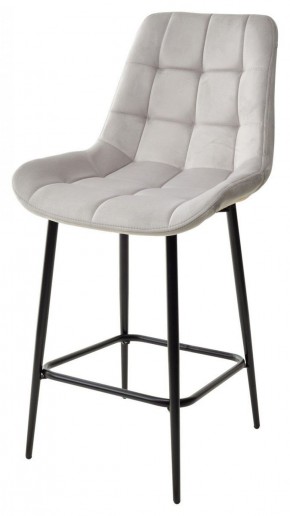 Полубарный стул ХОФМАН, цвет H-09 Светло-серый, велюр / черный каркас H=63cm М-City в Урае - uray.ok-mebel.com | фото