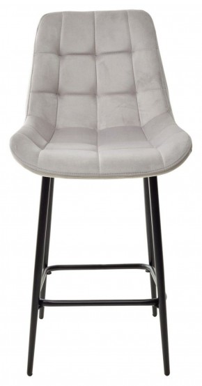 Полубарный стул ХОФМАН, цвет H-09 Светло-серый, велюр / черный каркас H=63cm М-City в Урае - uray.ok-mebel.com | фото 5