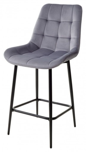 Полубарный стул ХОФМАН, цвет H-14 Серый, велюр / черный каркас H=63cm М-City в Урае - uray.ok-mebel.com | фото