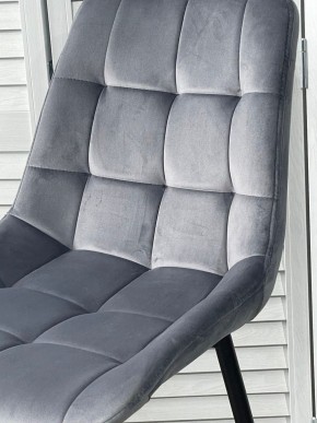 Полубарный стул ХОФМАН, цвет H-14 Серый, велюр / черный каркас H=63cm М-City в Урае - uray.ok-mebel.com | фото 2