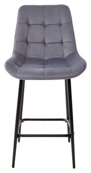 Полубарный стул ХОФМАН, цвет H-14 Серый, велюр / черный каркас H=63cm М-City в Урае - uray.ok-mebel.com | фото 7